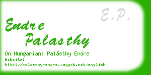 endre palasthy business card